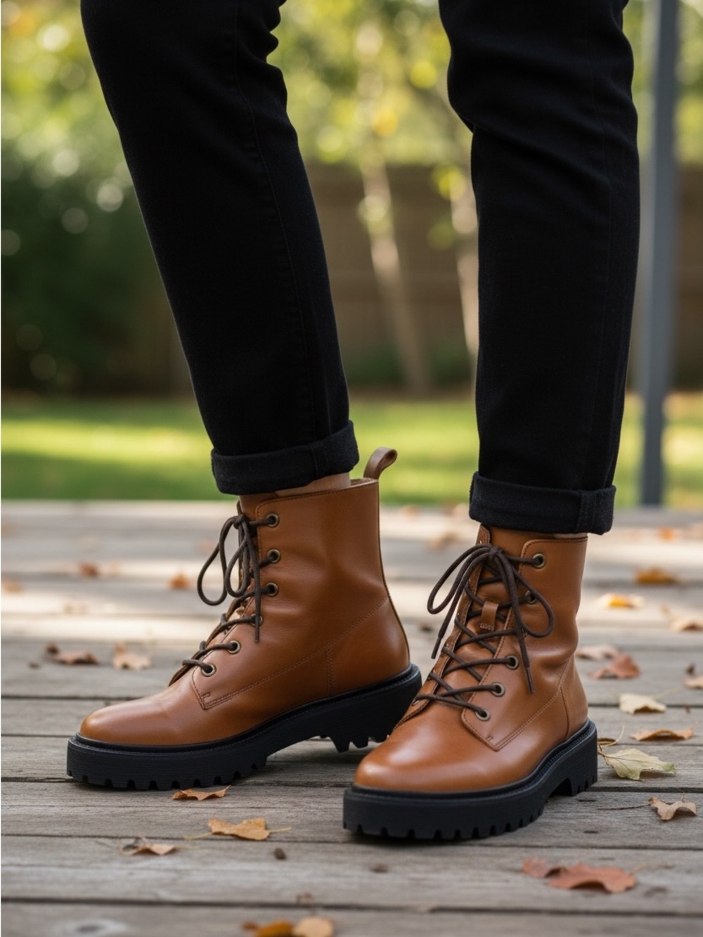 New Madewell The Rayna Lace-Up Boot in English Saddle